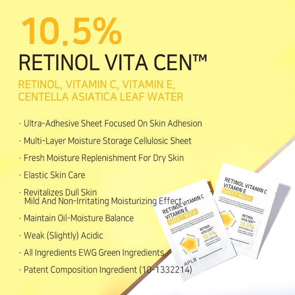 APLB Retinol Vitamin C Vitamin E Sheet Mask