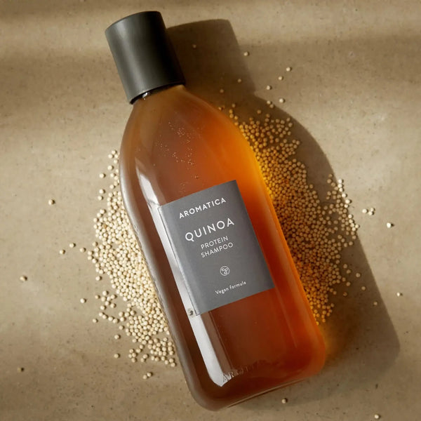 Sulfātu nesaturošs šampūns ar proteīniem bojātiem matiem AROMATICA Quinoa Protein Shampoo