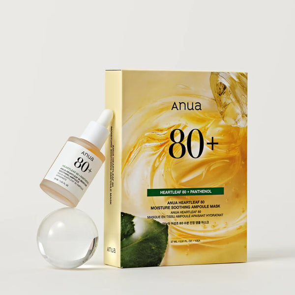 Mīkstinoša ampulas maska ar houtūnijas ekstraktu Anua Heartleaf 80% Soothing Ampoule Mask