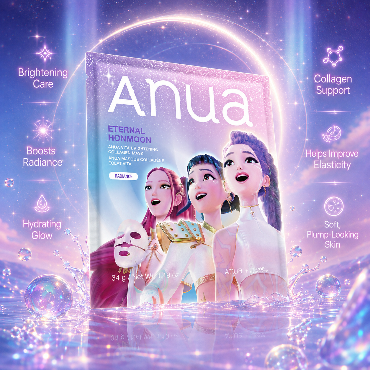 Anua K-Pop Demon Hunters Vita Brightening Collagen Mask