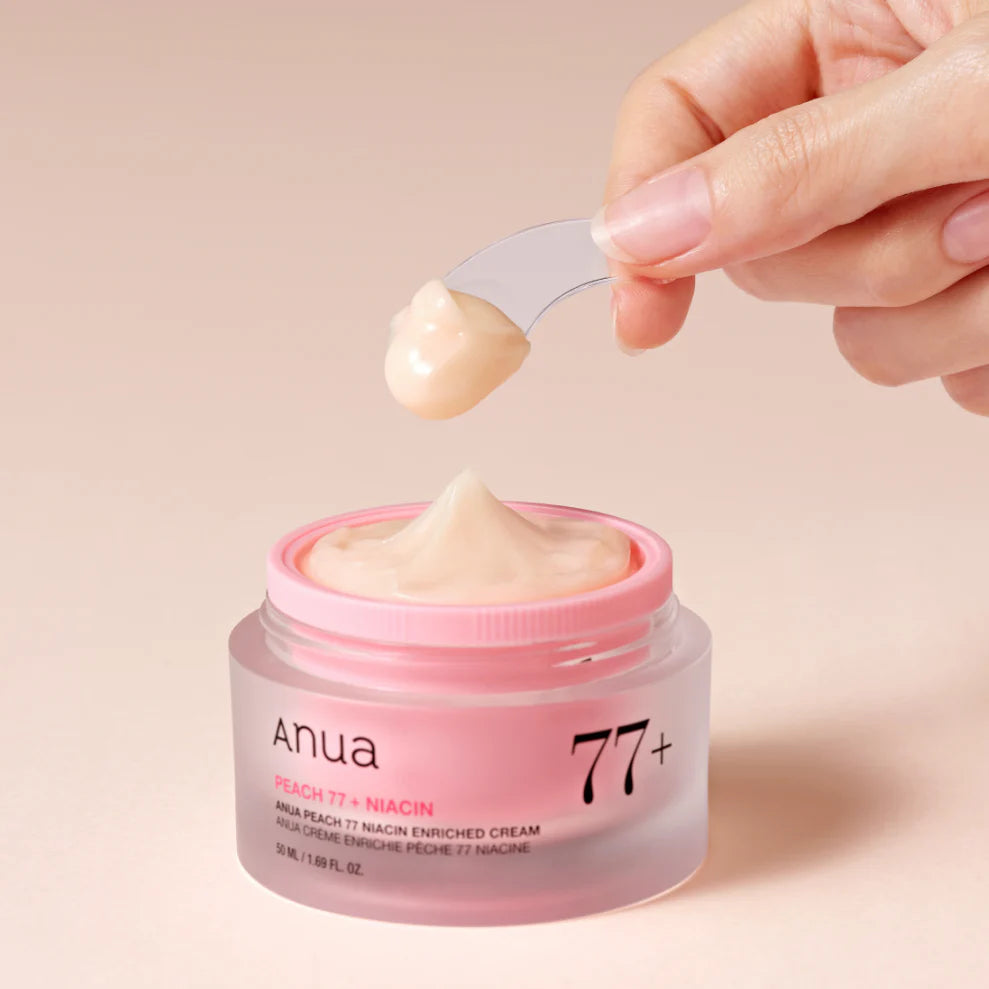 Ādu mīkstinošs krēms sejai ar persiku ekstraktu un niacinamīdu Anua Peach 77 Niacin Enriched Cream