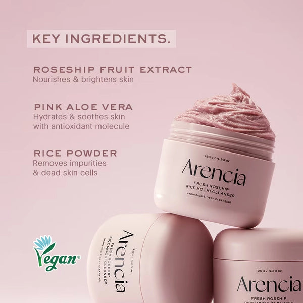 Arencia Fresh Rosehip Rice Mochi Cleanser