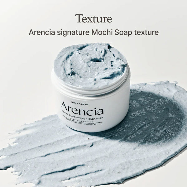 Arencia Fresh Blue Hyssop Rice Mochi Cleanser