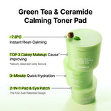 By Wishtrend Green Tea & Ceramide Calming Toner Pad