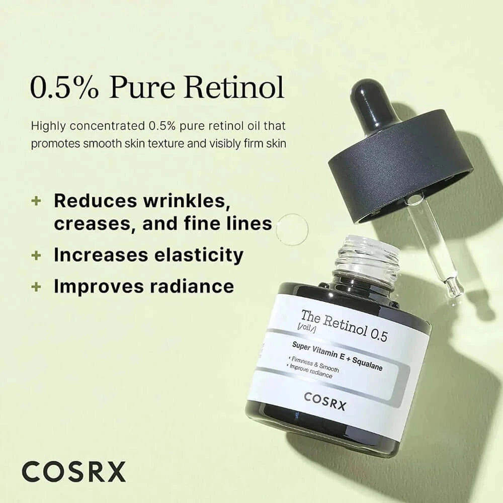Atjaunojošā eļļa ar 0.5% retinolu COSRX The Retinol 0.5 Oil