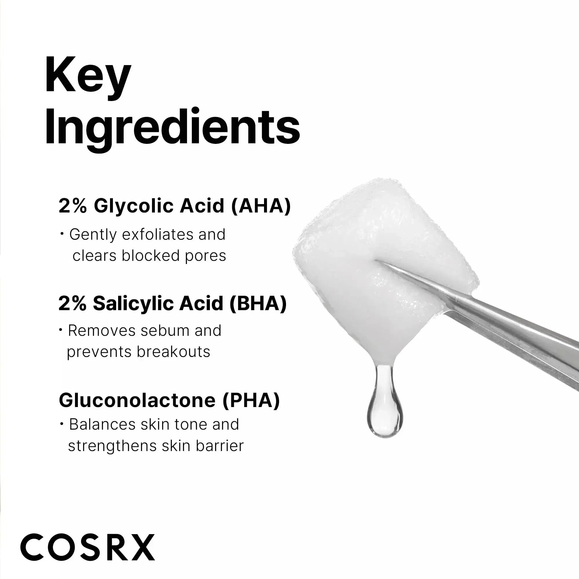 Punktveida pretiekaisuma serums Cosrx The AHA 2 BHA 2 Blemish Treatment Serum