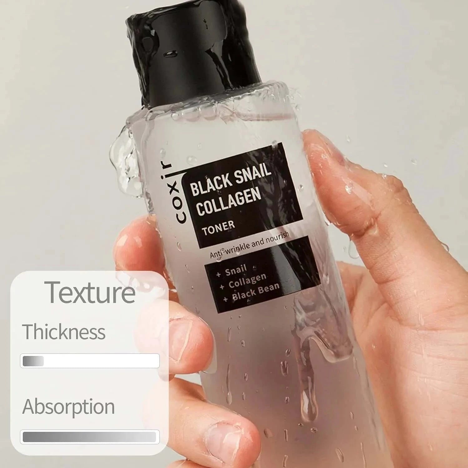Toniks sejai ar kolagēnu un gliemežu ekstraktu COXIR Black Snail Collagen Toner
