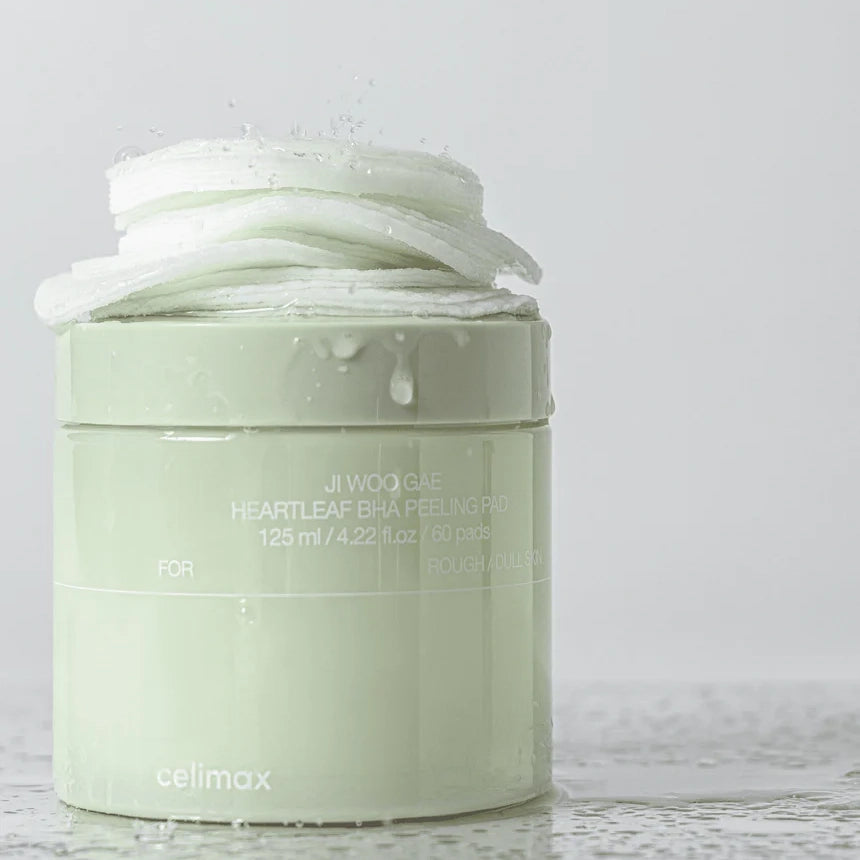 Tonizējoši pīlinga spilventiņi ar BHA skābi Celimax Ji Woo Gae Heartleaf BHA Peeling Pad