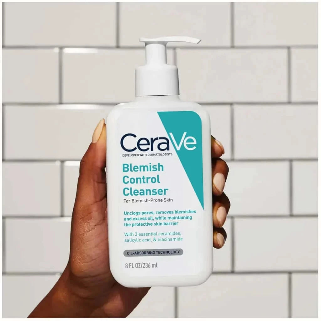 Attīrošs gels uz nepilnību veidošanos tendētai sejas un ķermeņa ādai CeraVe Blemish Control Cleanser