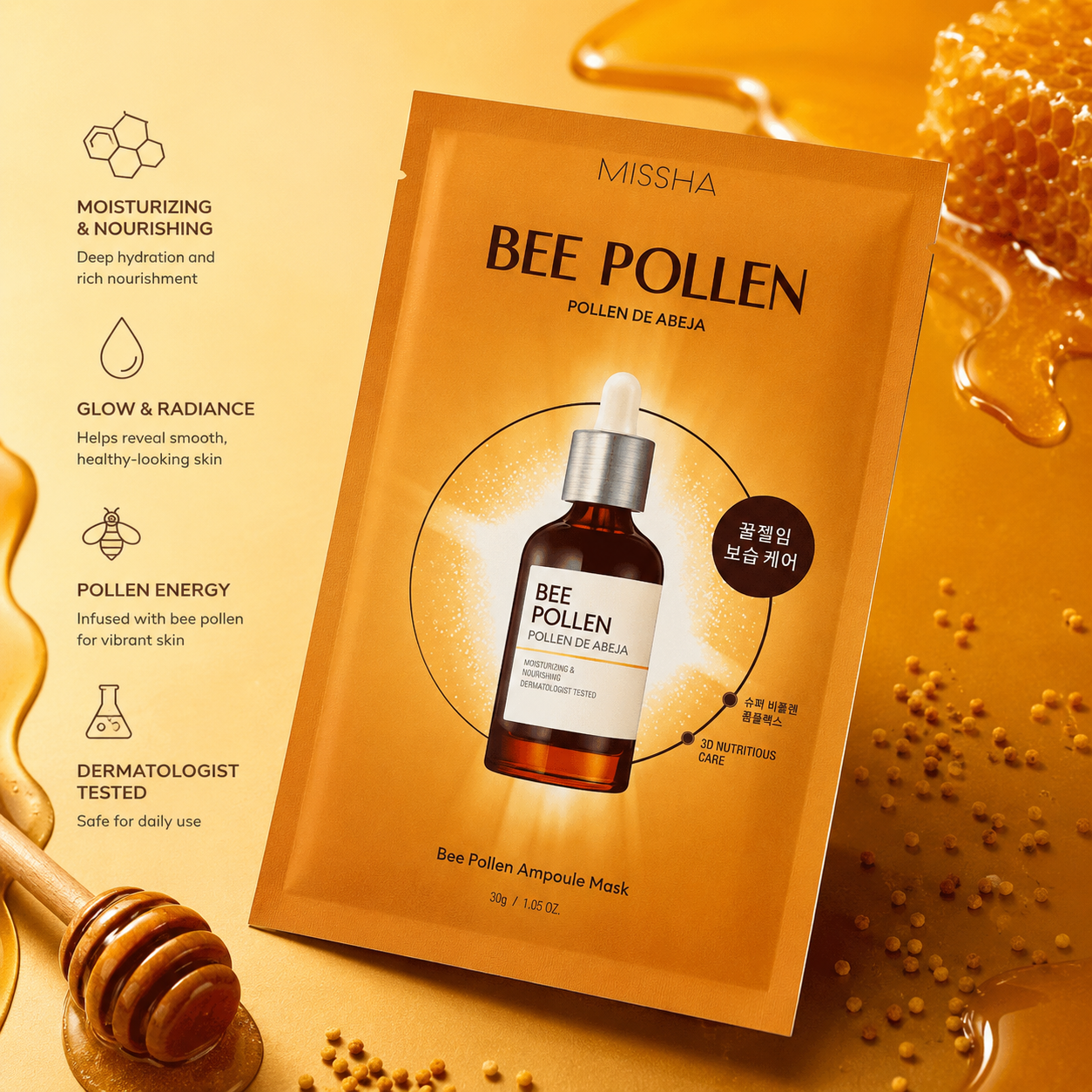 Missha Bee Pollen Ampouler Sheet Mask