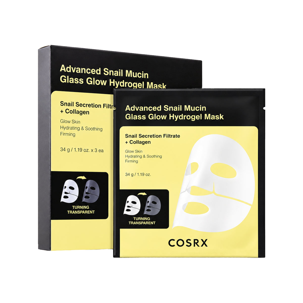 Cosrx Advanced Snail Mucin Glass Glow Hydrogel Mask