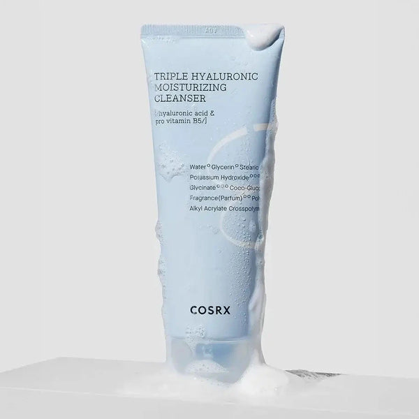 Attīrošas putas ar hialuronskābes kompleksu Cosrx Hydrium Triple Hyaluronic Moisturizing Cleanser