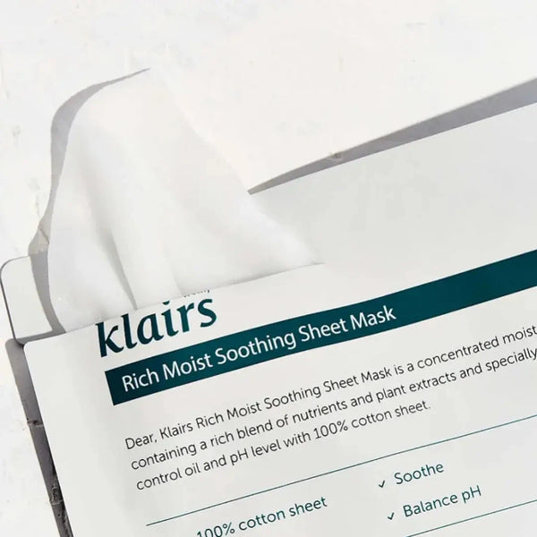 Maska dziļai ādas mitrināšanai Dear Klairs Rich Moist Soothing Tencel Sheet Mask