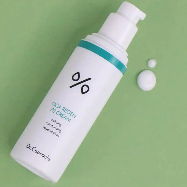Nomierinošs krēms jutīgai ādai ar 70% Āzijas centellu Dr.Ceuracle Cica Regen 70 Cream