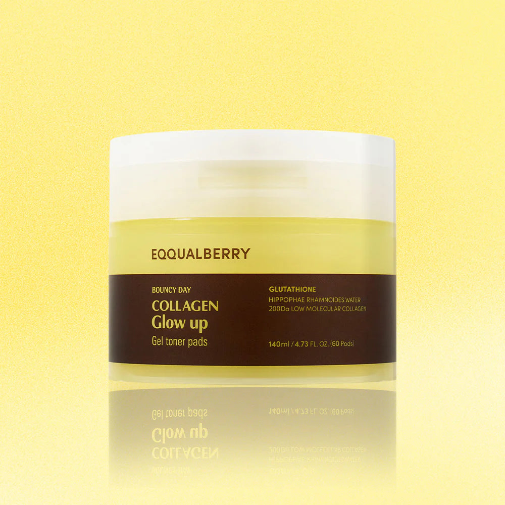 EQQUALBERRY Collagen Glow Up Gel Toner Pad