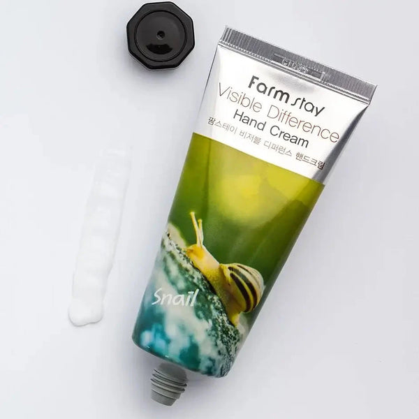 Roku krēms ar gliemežu gļotu filtrātu Farmstay Visible Difference Snail Hand Cream