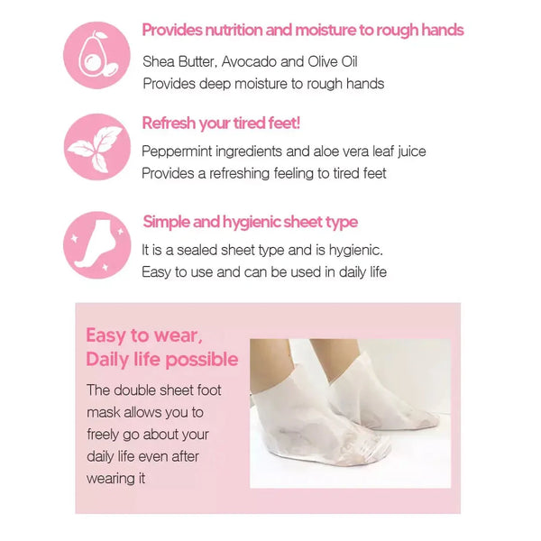 Maska-zeķītes kājām HOLIKA HOLIKA Baby Silky Foot Mask Sheet