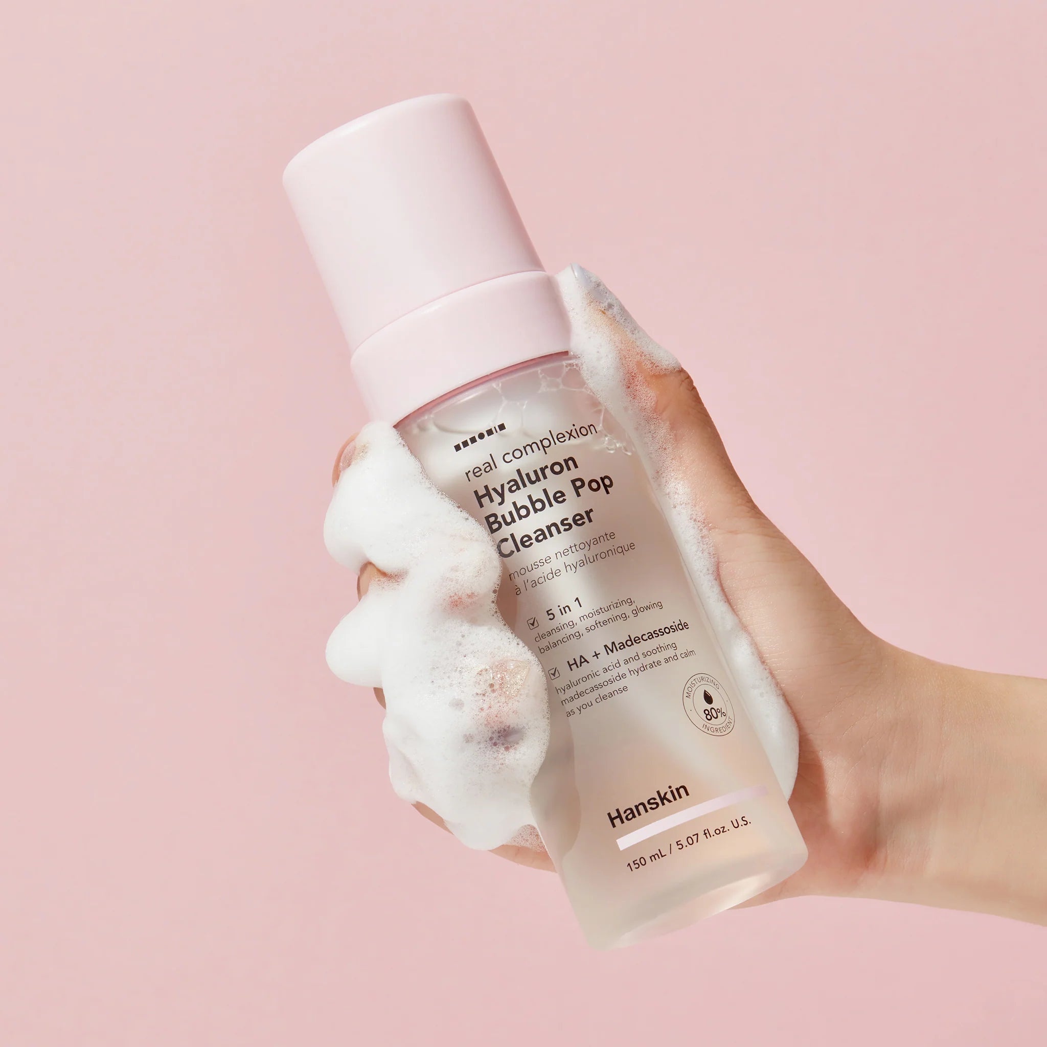 Hanskin Real Complexion Hyaluron Bubble Pop Cleanser