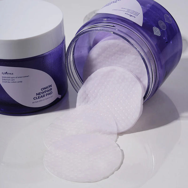 Daudzslāņu spilventiņi problemātiskai ādai ar sarkano sīpolu Isntree Onion Newpair Clear Pad