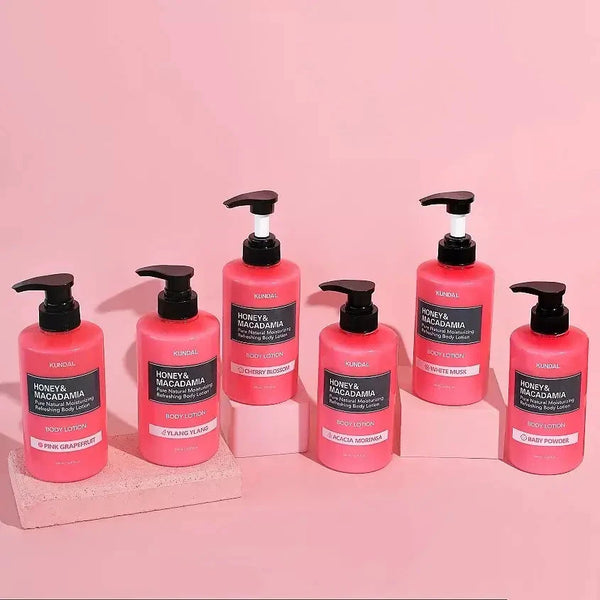 KUNDAL Honey & Macadamia Body Lotion Pink Grapefruit - Ķermeņa Losjons ar Rozā Greipfrūta Aromātu