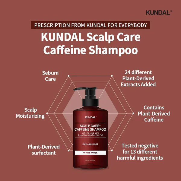 Kundal Caffeine Shampoo White Musk