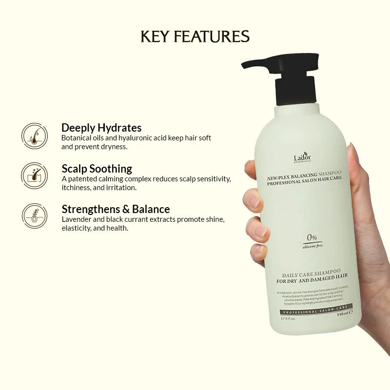 Līdzsvarojošs šampūns maigai attīrīšanai Lador New-Plex Balancing Shampoo