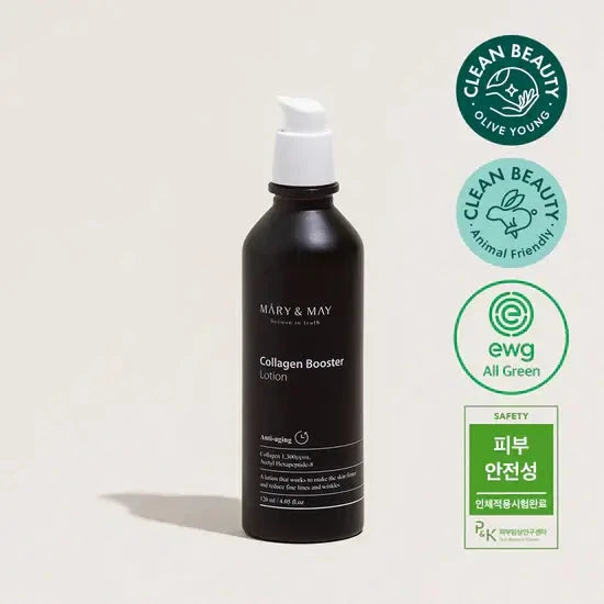 Pretnovecošanas pastiprinošs losjons ar kolagēnu un peptīdiem MARY&MAY Collagen Booster Lotion