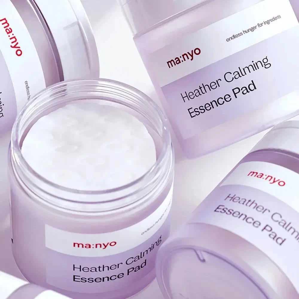 Nomierinoši liposomu spilventiņi iekaisuma novēršanai Manyo Heather Calming Essence Pad