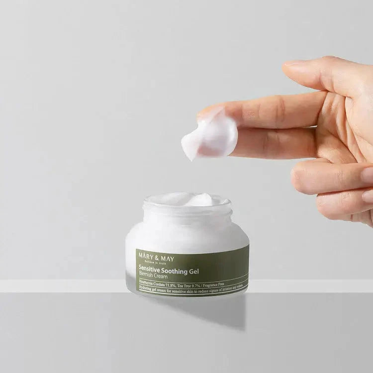 Nomierinošs gelveida krēms Mary&May Sensitive Soothing Gel Blemish Cream