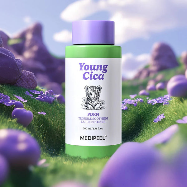 Nomierinošs toniks-esence jutīgai un problemātiskai ādai Medi-Peel Young Cica PDRN Trouble Soothing Essence Toner