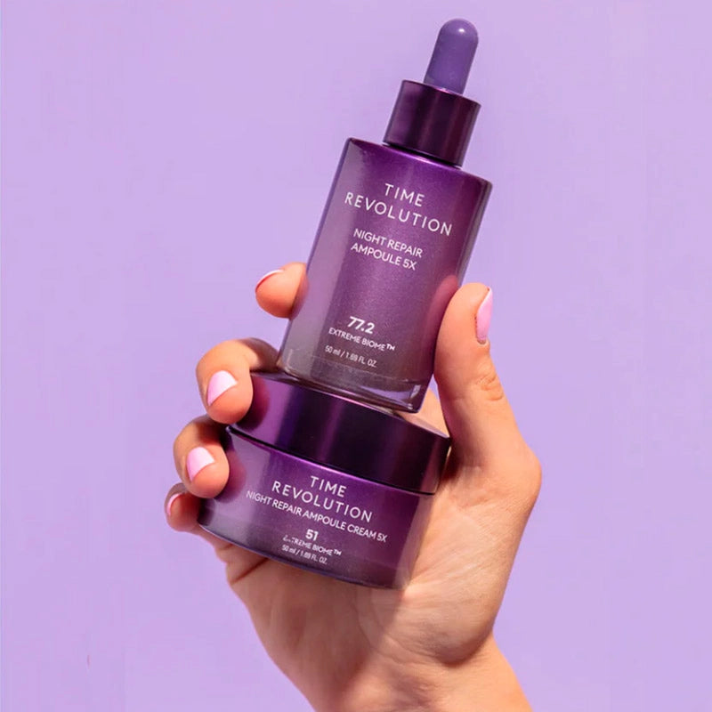 Nakts krēma un ampulas komplekts Missha Time Revolution Night Repair Ampoule & Cream Duo