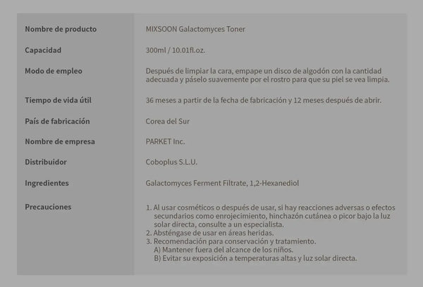 Toniks sejai Mixsoon Galactomyces Toner