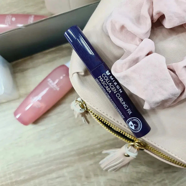 Ūdensnoturīga skropstu tuša ar kolagēnu Mizon Collagen Curling Fix Mascara