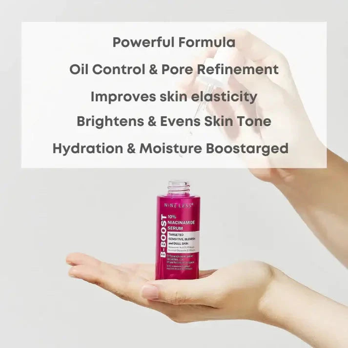 Balinošs serums ar niacinamīdu Nine Less B-Boost 10% Niacinamide Serum