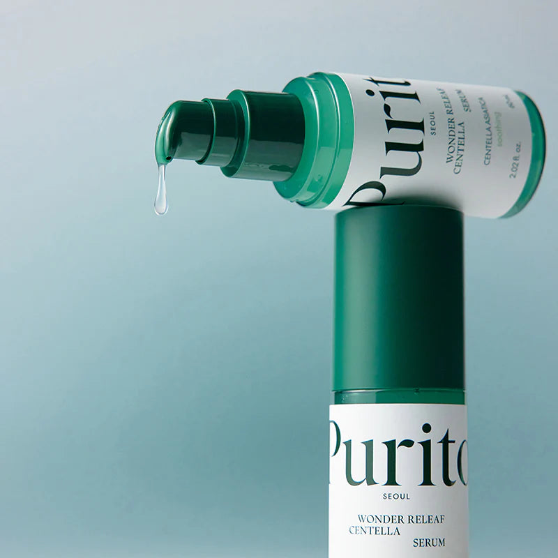 Mitrinošs serums ādas atjaunošanai ar Gotu kolu Purito Seoul Wonder Releaf Centella Serum