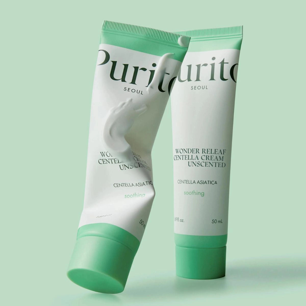 Atjaunojošs krēms ar Āzijas centellas ekstraktu Purito Wonder Releaf Centella Cream Unscented