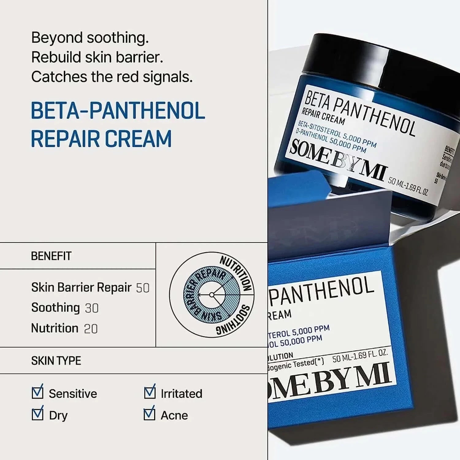 Mitrinošs krēms Some By Mi Beta Panthenol Repair Cream