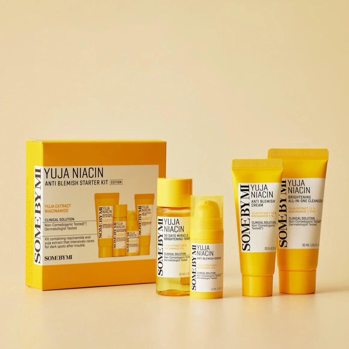 Miniatūru komplekts ādas izgaismošanai Some By Mi Yuja Niacin Anti Blemish Starter Kit Edition