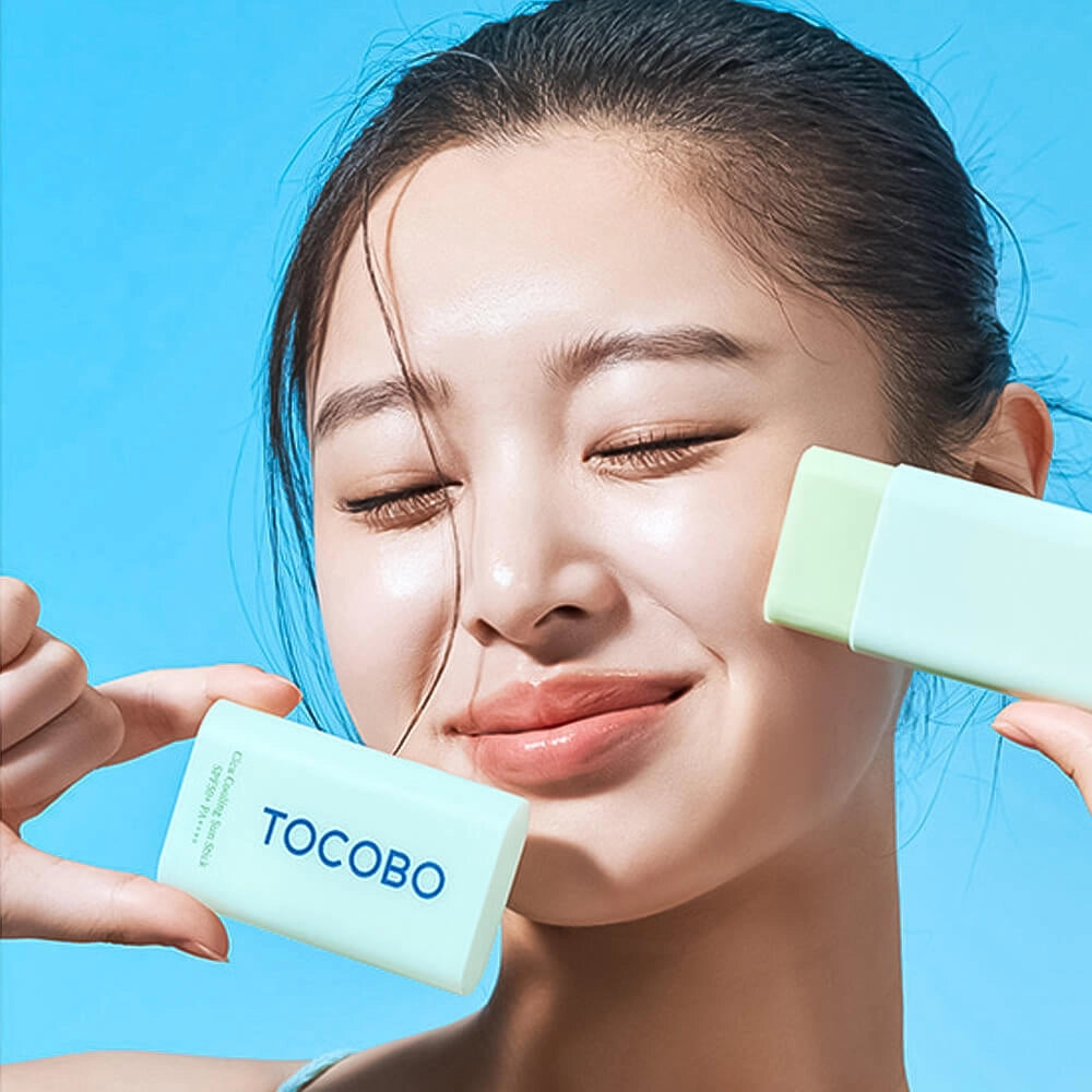 Nomierinošs zīmuļveida saules aizsarglīdzeklis TOCOBO Cica Cooling Sun Stick SPF50+ PA++++
