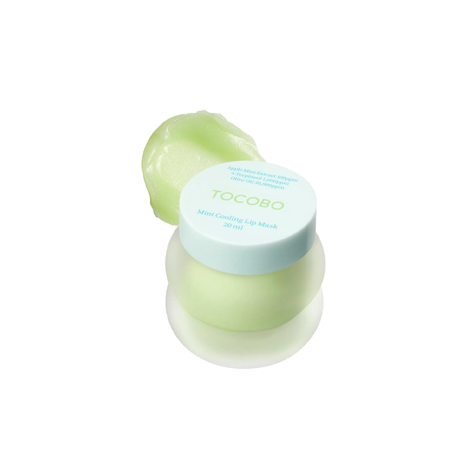 Nakts atvēsinošā maska lūpām ar piparmētru Tocobo Mint Cooling Lip Mask
