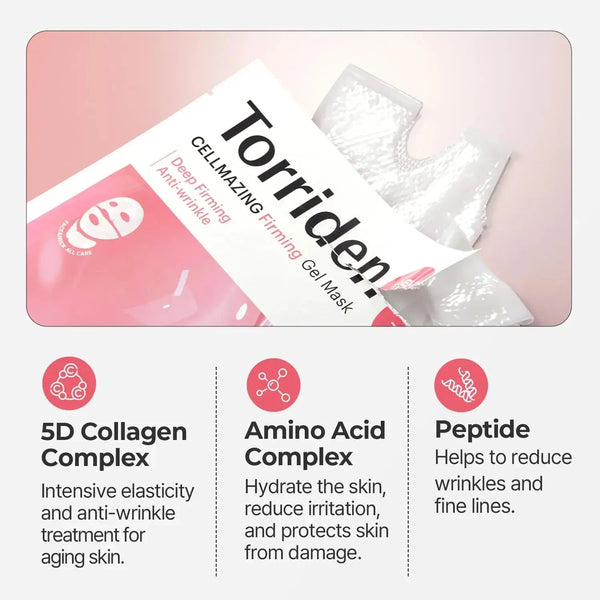 Gelveida maska ar liftinga efektu Torriden Cellmazing Firming Gel Mask