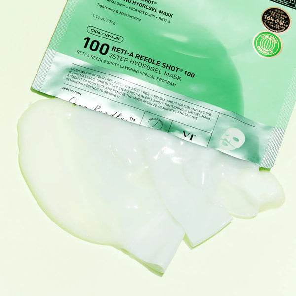 Hidrogela maska ar mikroadatām un retinolu VT Cosmetics Reti-A Reedle Shot 100 2Step Hydrogel Mask