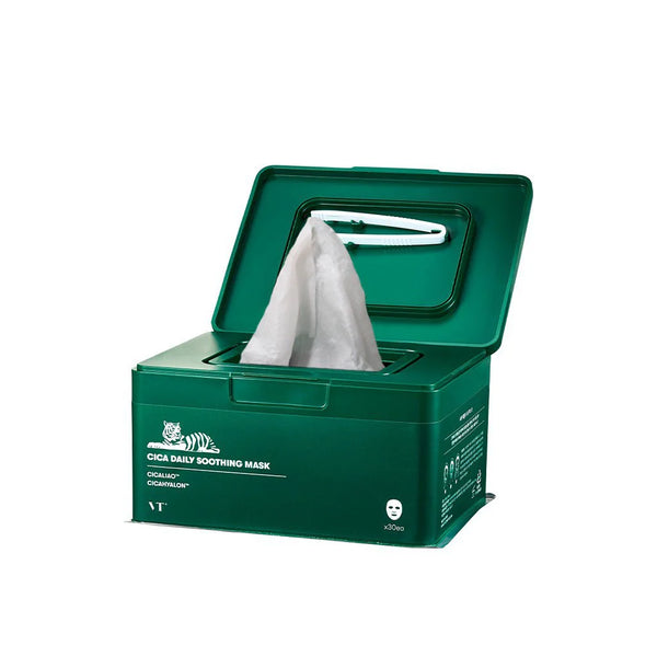 Nomierinošu masku komplekts ar Āzijas centellu Vt Cosmetics Cica Daily Sooting Mask