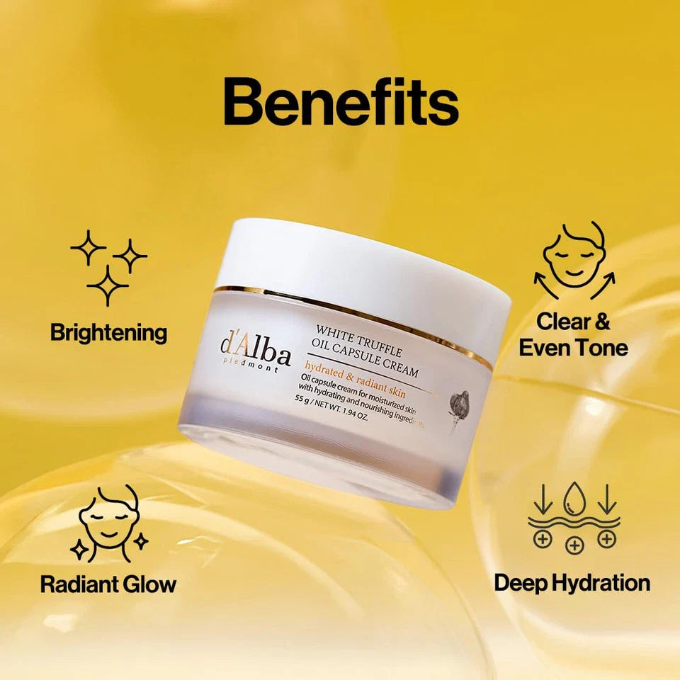 Barojošs kapsulu krēms ar C vitamīnu d'Alba White Truffle Oil Capsule Cream