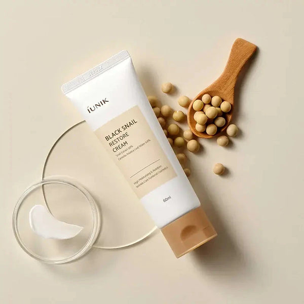 Pretnovecošanās krēms ādas atjaunošanai iUNIK Black Snail Restore Cream