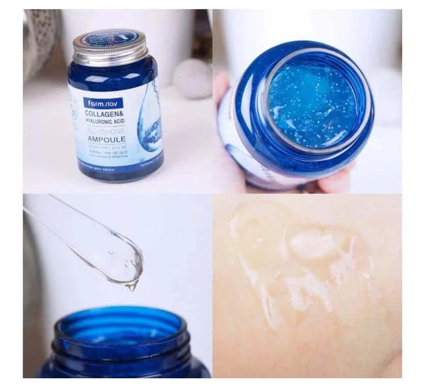 Serums ar hialuronskābi un kolagēnu FarmStay All In One Collagen and Hyaluronic Ampoule