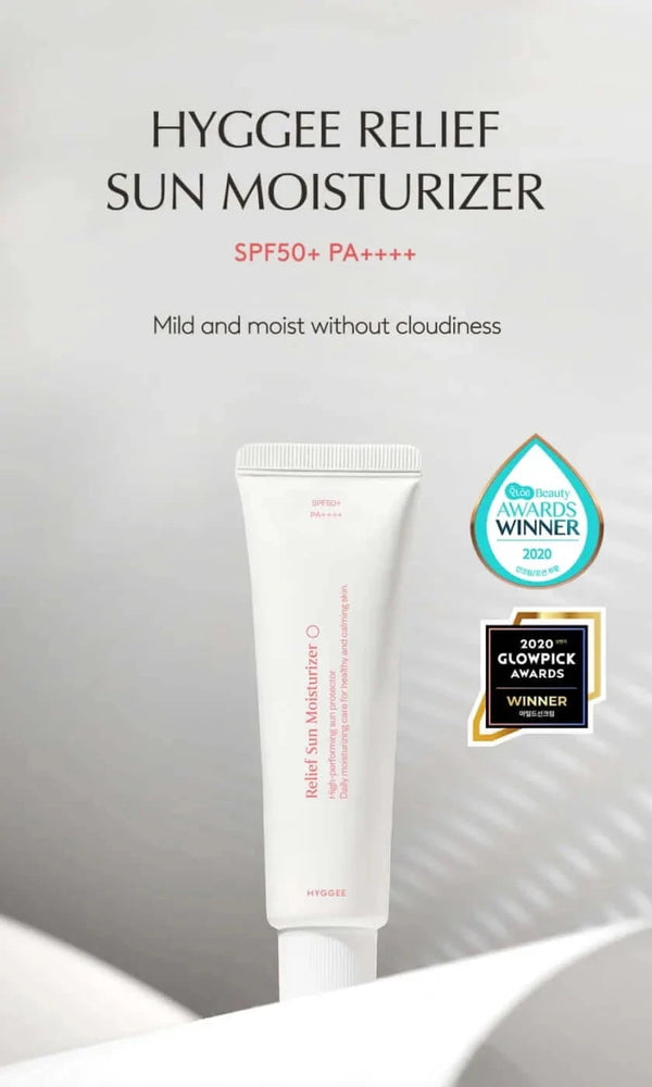 Saules aizsarglīdzeklis Hyggee Relief Sun Moisturizer Spf50+ Pa++++