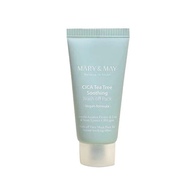 Mālu maska jutīgai ādai Mary&May CICA TeaTree Soothing Wash off Pack