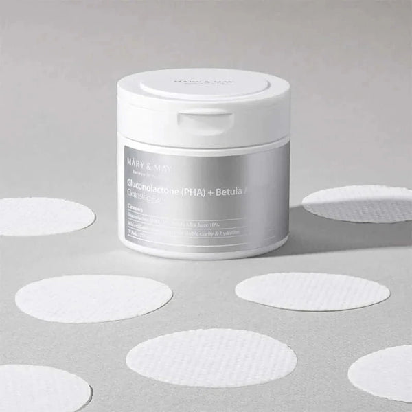 Attīrošas plāksnītes sejai Mary&May Gluconolactone (PHA) Betula Alba Juice Cleansing Pad