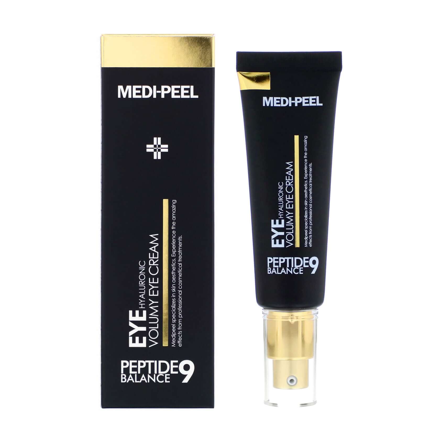 Pretnovecošanas krēms priekš acu plakstiņiem ar peptīdiem Medi-Peel Peptide Balance 9 Eye Hyaluronic Volumy Eye Cream